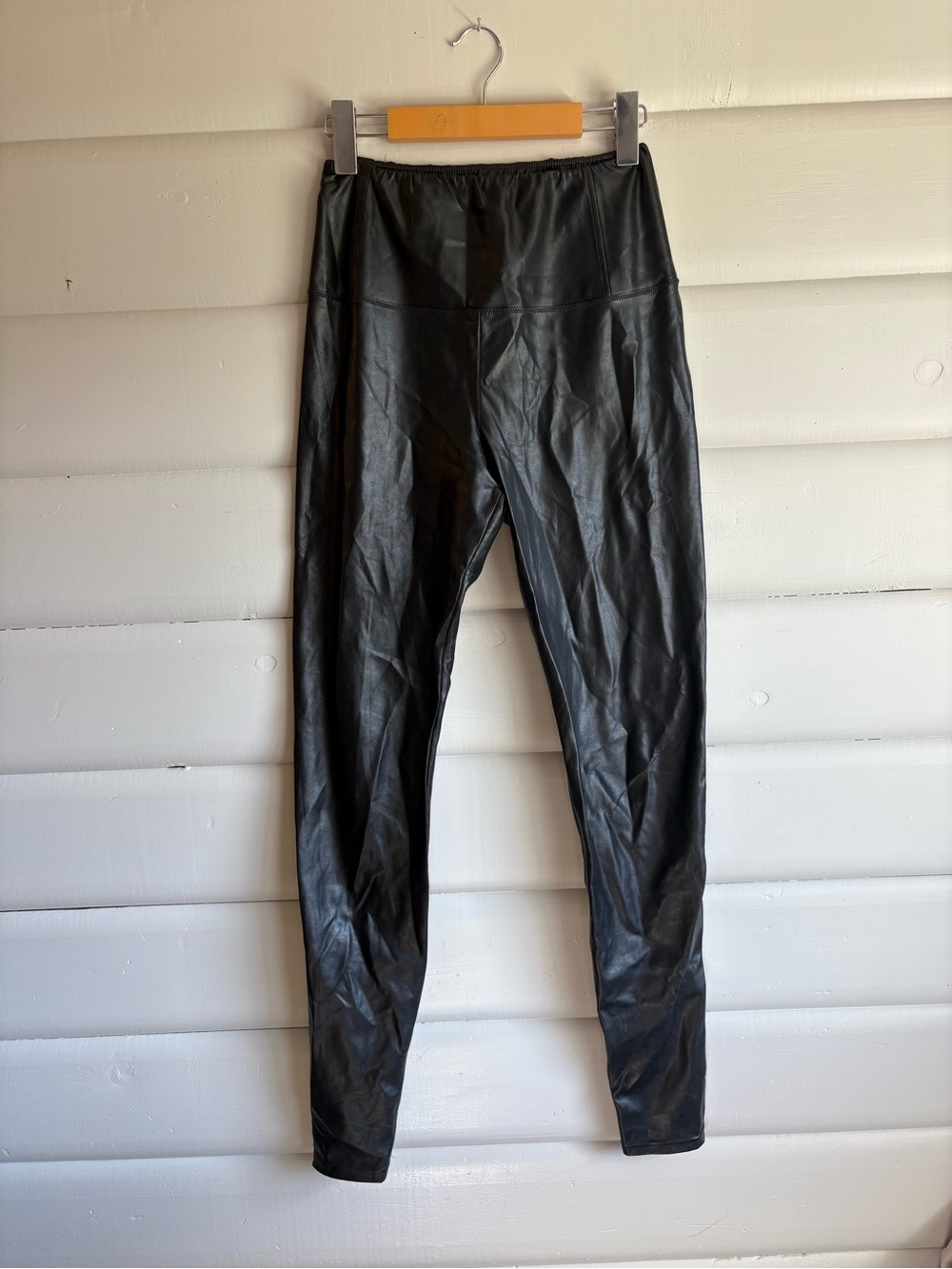 Wilfred Free Aritzia Faux Leather Leggings Black High Rise S